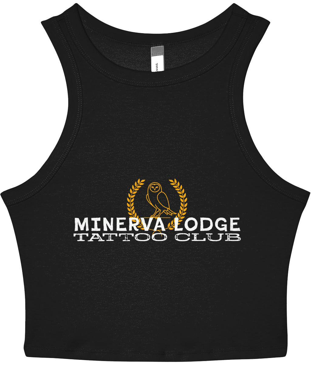 Minerva Classic Logo Women’s micro rib racer tank